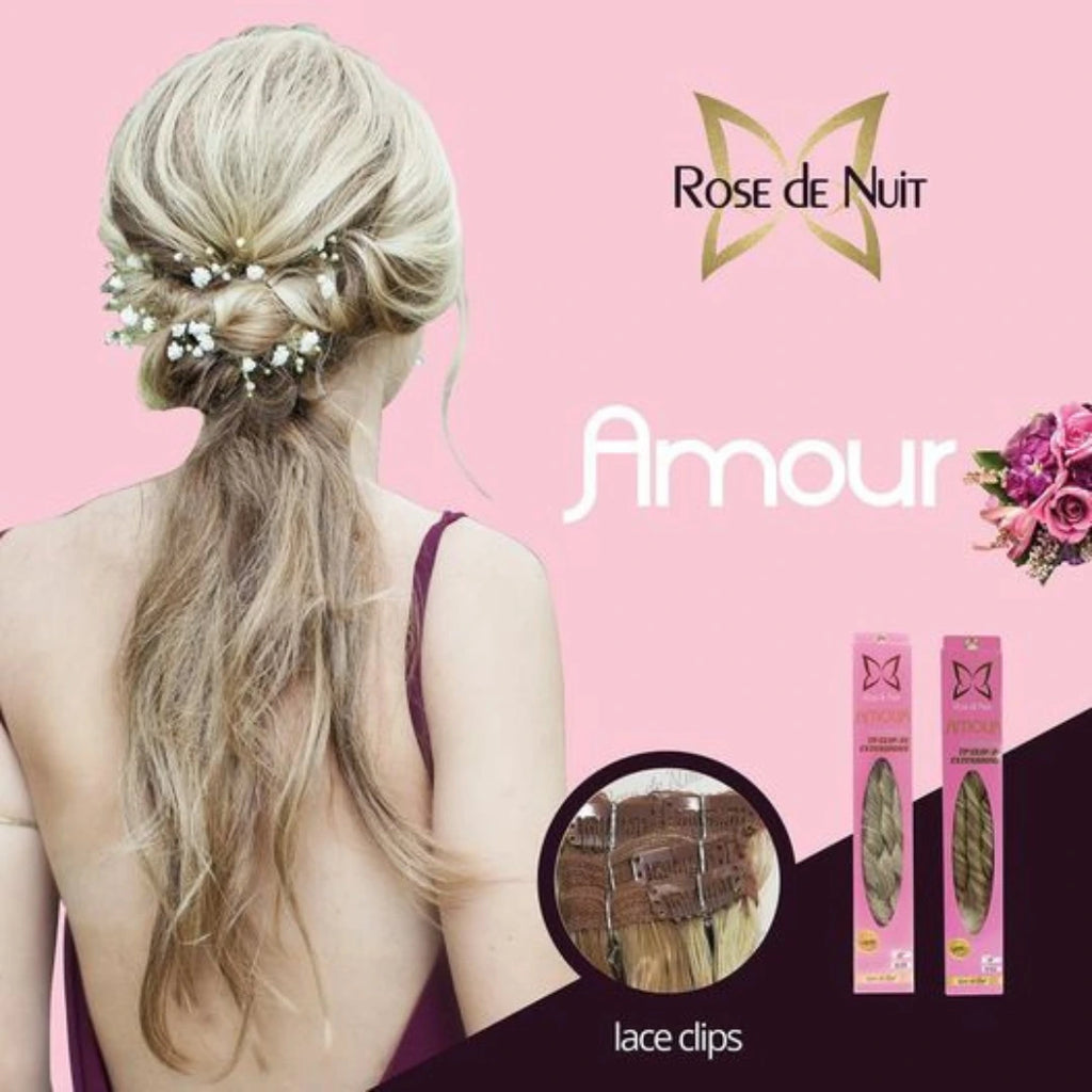Rose De Nuit Amour Synthetic 7-Piece Clip-In Extensions