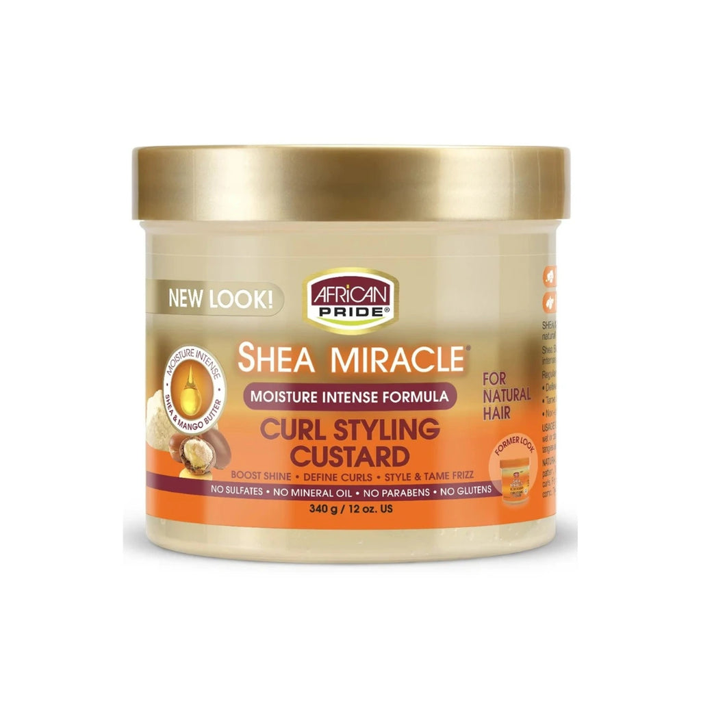 African Pride Shea Miracle Moisture Intense Curl Styling Custard - 12 oz, Shop Supreme Beauty