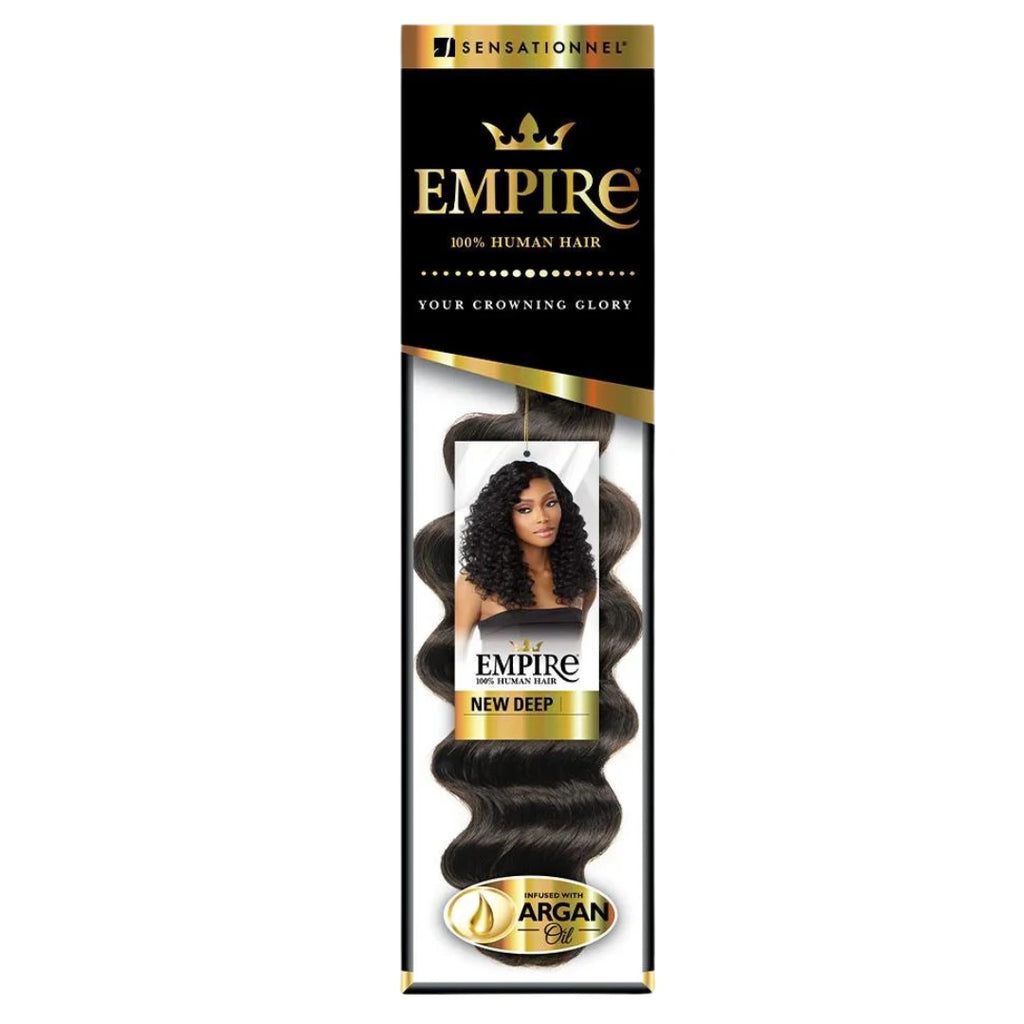 Sensationnel Empire 100% Human Hair Yaki Weave with Argan Oil - New Deep Style