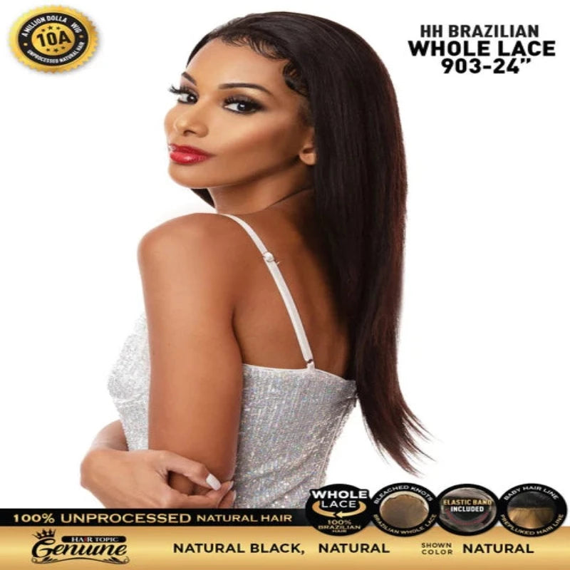 Hair Topic Genuine 10A Brazilian Human Hair Wig 24"-26"