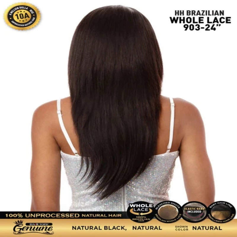 Hair Topic Genuine 10A Brazilian Human Hair Whole Lace Wig-24