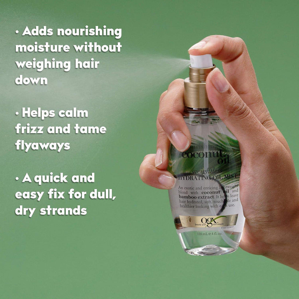 OGX Nourishing + Coconut Oil Weightless Hydrating Oil Mist - 4 oz