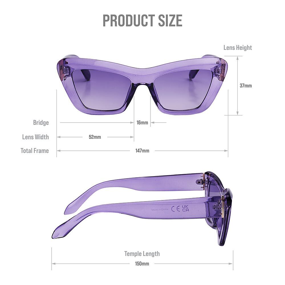 Ivy Beauty Mad Shade Vibrant Sunglasses Purple