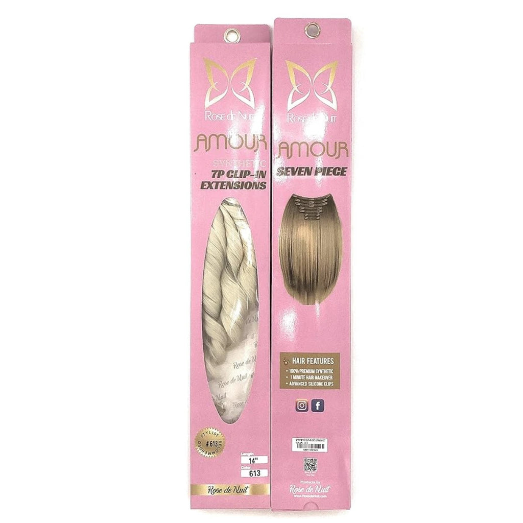Rose De Nuit Amour Synthetic 7-Piece Clip-In Extensions