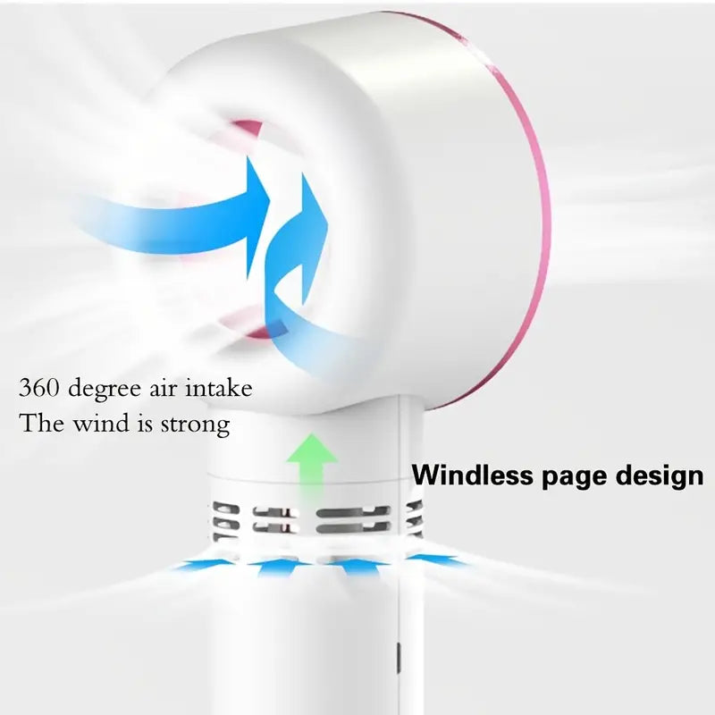 USB Rechargeable Bladeless Handheld Travel Fan