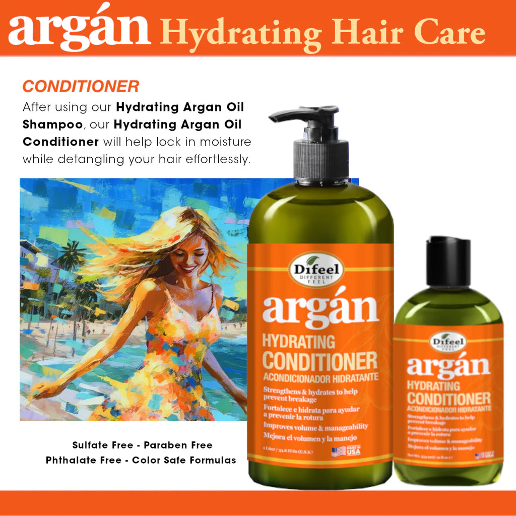 Difeel Argan Hydrating Conditioner - 12 oz