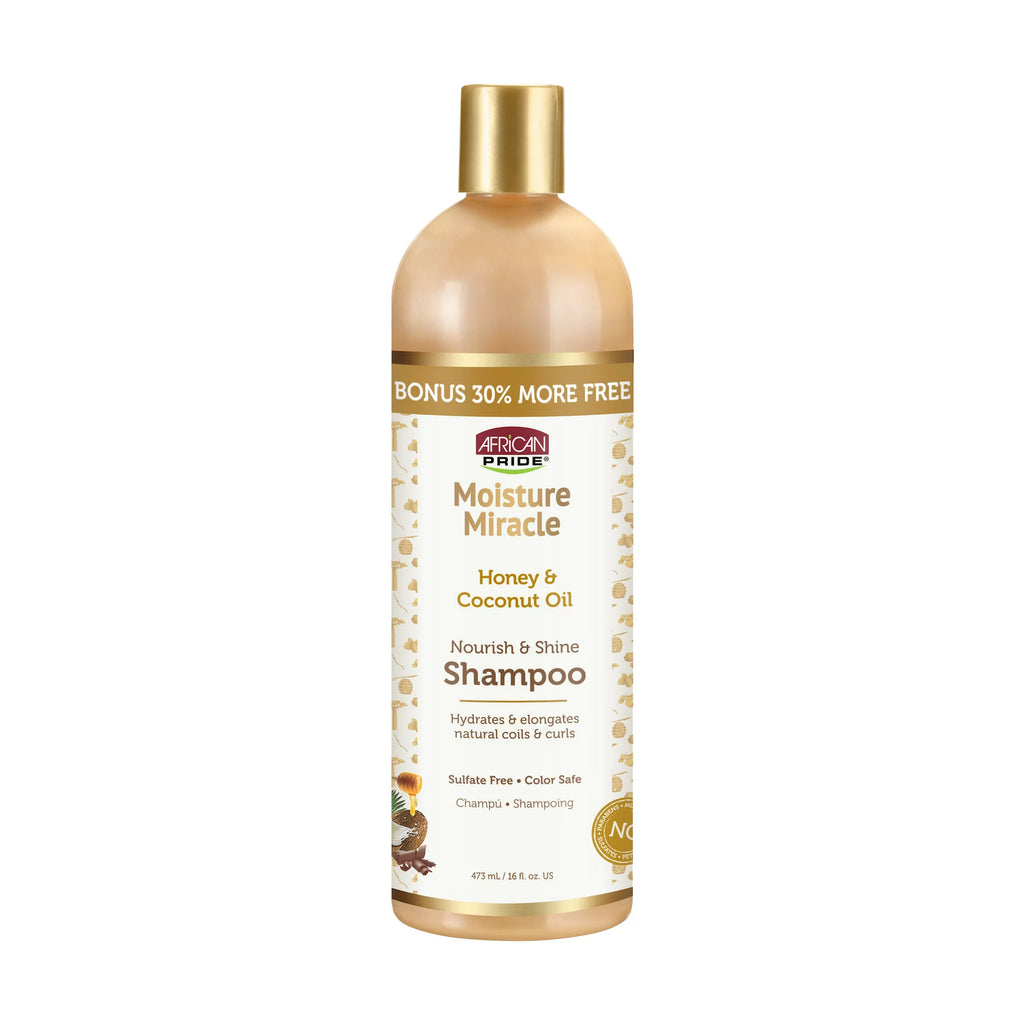 African Pride Moisture Miracle Honey & Coconut Oil Sulfate-Free Shampoo