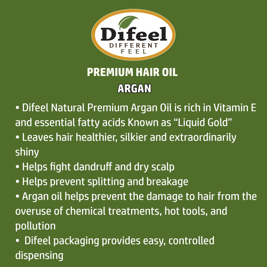 Difeel Argan Premium Hair Oil - 7.1 oz