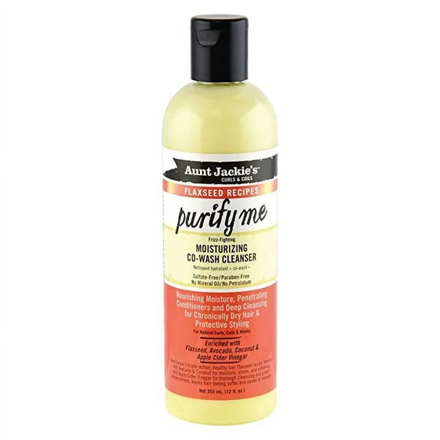 Aunt Jackie's Flaxseed Recipes Purify Me Frizz-Fighting Moisturizing Co-Wash Hair Cleanser - 12 oz