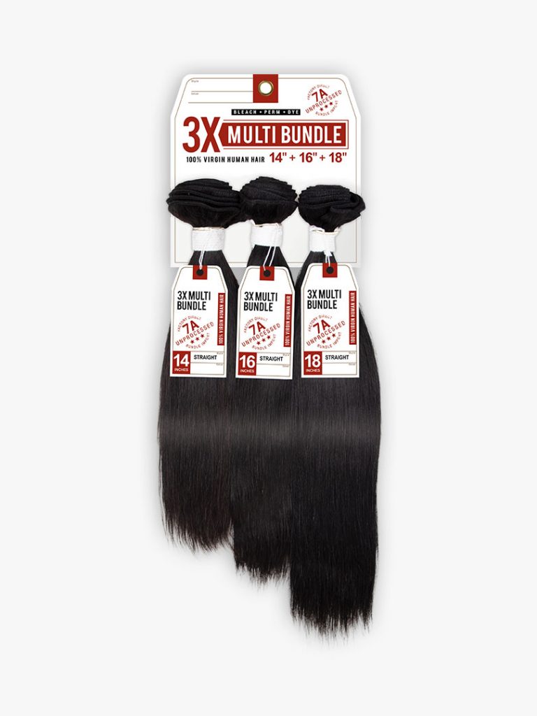 Sensationnel Bare & Natural 7A 100 % Human Hair 3-Bundle Pack- Straight