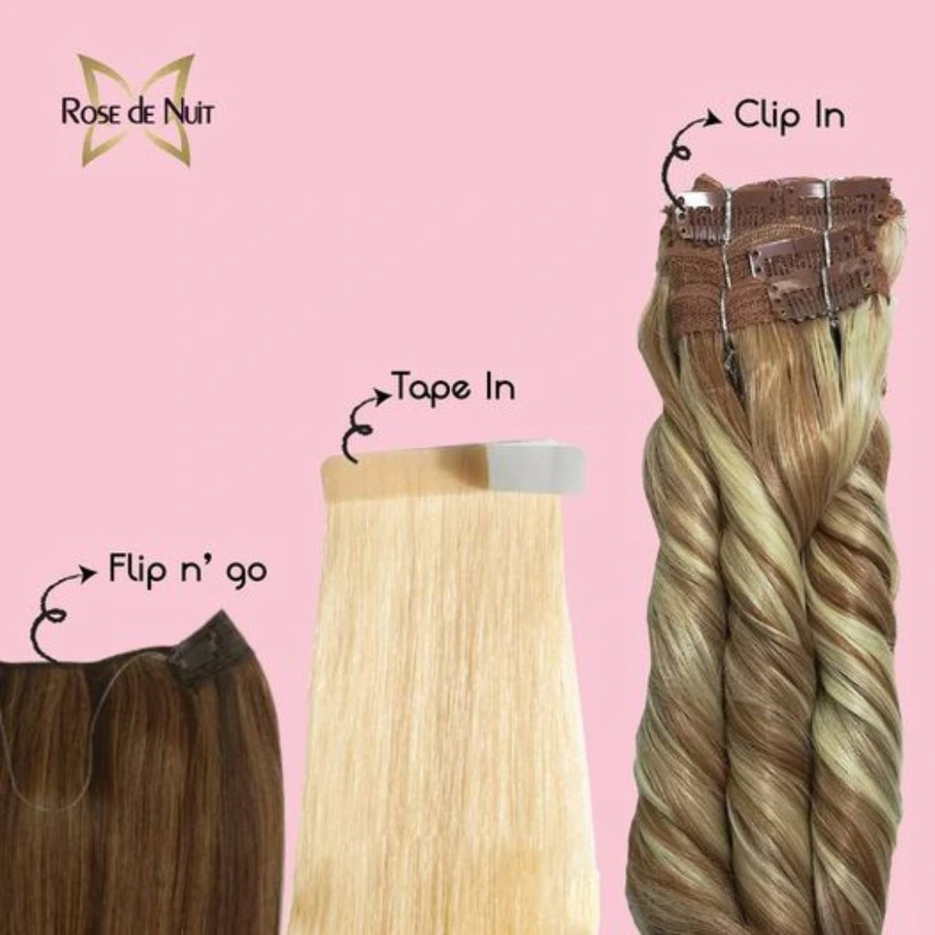 Rose De Nuit Amour Synthetic 7-Piece Clip-In Extensions