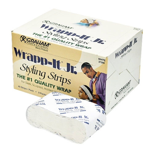 Graham Professional Beauty Wrapp-It Jr Styling Strips, White 360 Strips/ 9 Packs