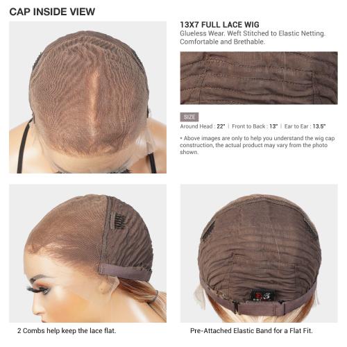 Bobbi Boss Unprocessed Human Hair Glueless 13x7 HD Lace Front Wig - Avianna