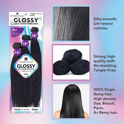 Shake 'N Go GLOSSY 100% Virgin Remy Hair Multi Pack Solution