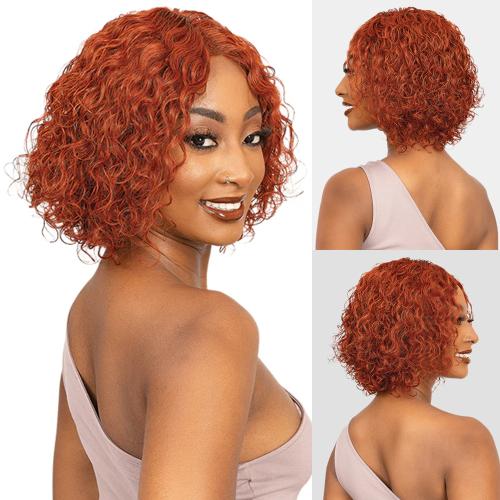 Janet Collection Natural Virgin Remy Human Hair Wig Hand-Tied Lace Deep Part - Jalia