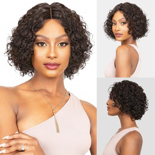 Janet Collection Natural Virgin Remy Human Hair Wig Hand-Tied Lace Deep Part - Jalia