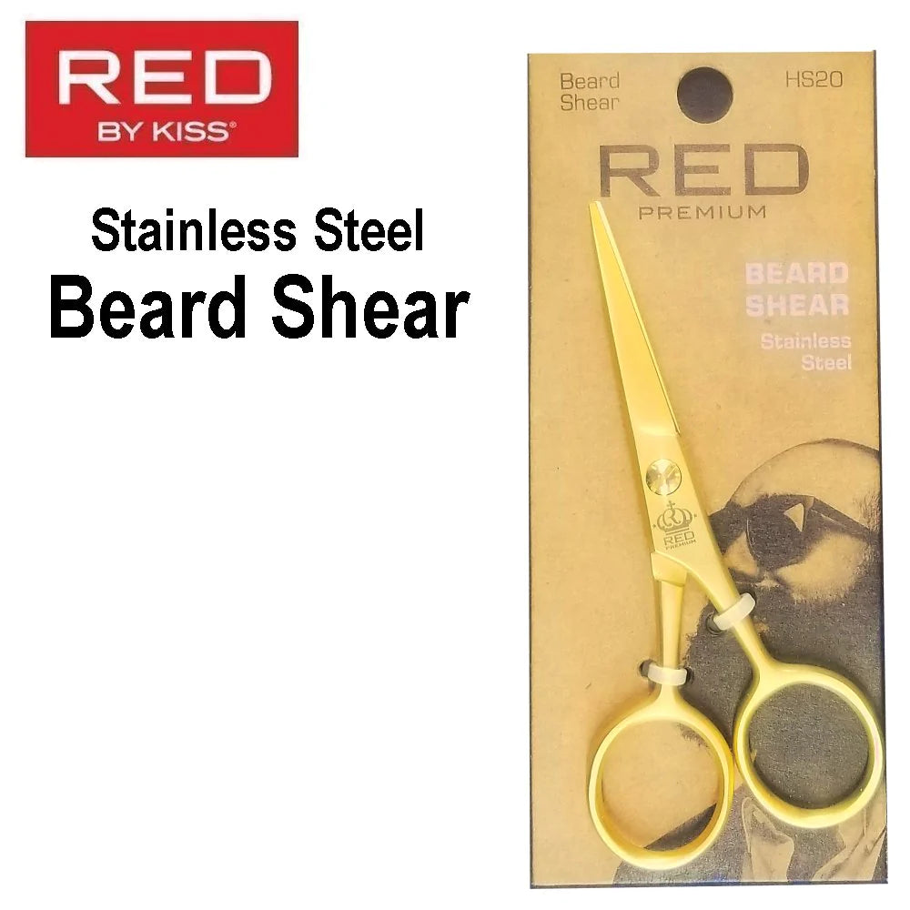 Premium Stainless-Steel Gold Beard Shears for Beard, Mustache, Nose Hair & Eyebrows