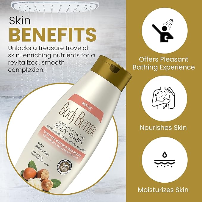 Biocare Body Butter Youthful Glow with Cocoa Butter & Shea Butter Body Wash 