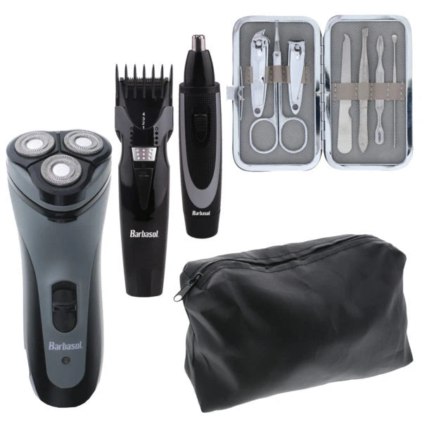 Barbasol 11-Piece Essential Grooming Kit with Travel Bag