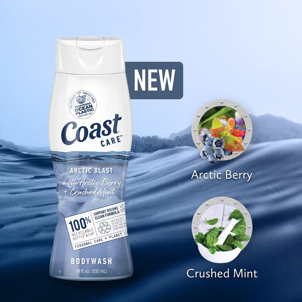 Coast Care Arctic Blast with Arctic Berry and Crushed Mint Body Wash - 18 oz