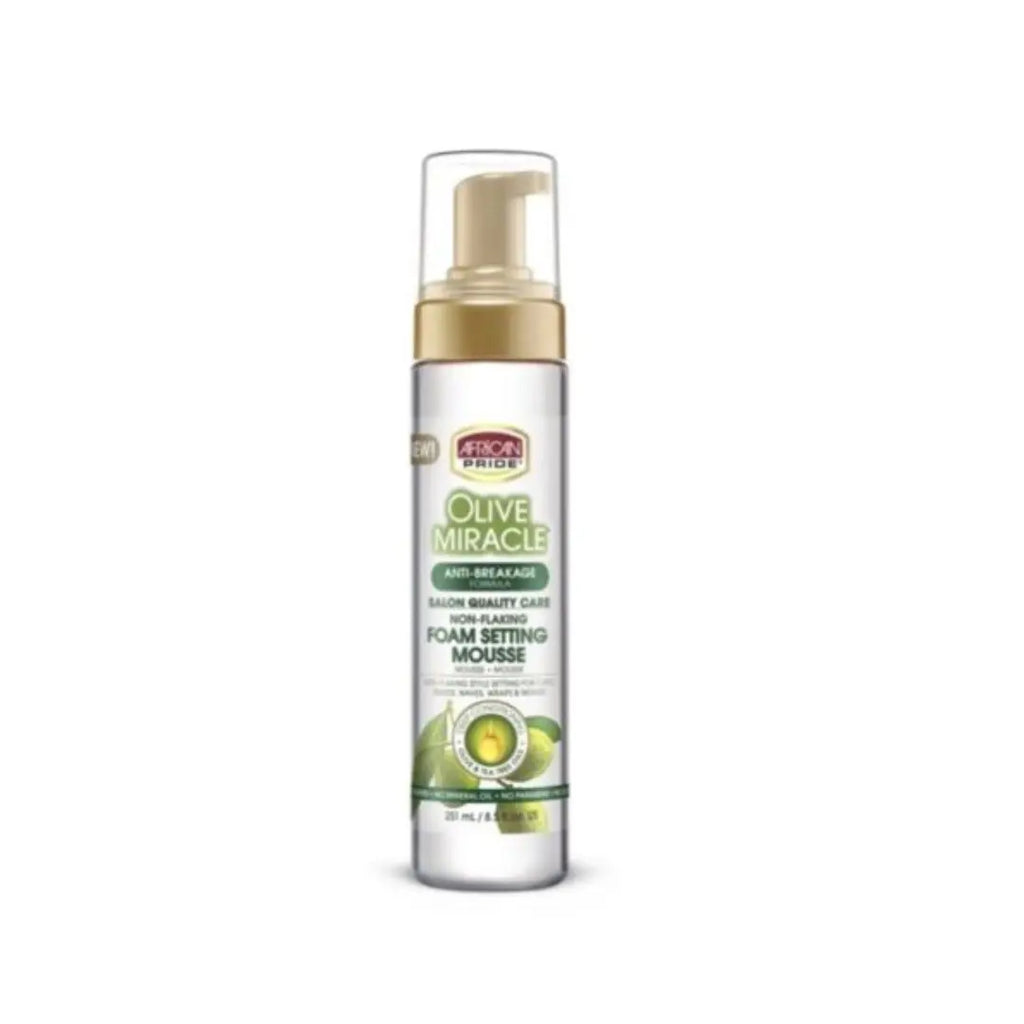 African Pride Olive Miracle Foam Setting Mousse - 8.5 oz, Shop Supreme Beauty
