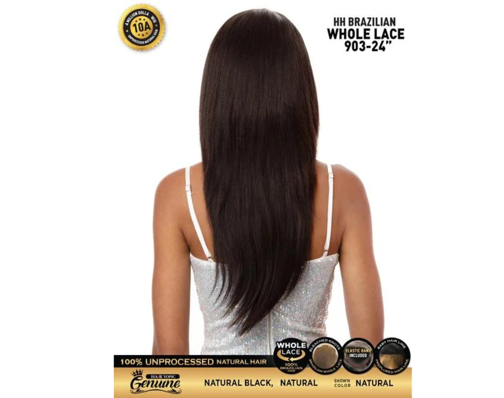Hair Topic Genuine 10A HH Brazilian Whole Lace Wig 