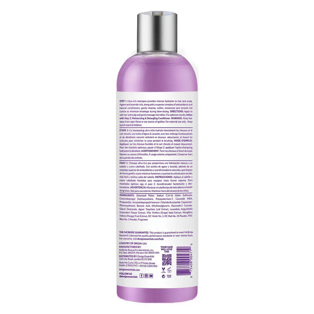 Design Essentials® Agave & Lavender STEP 1  Shampoo - 12 oz