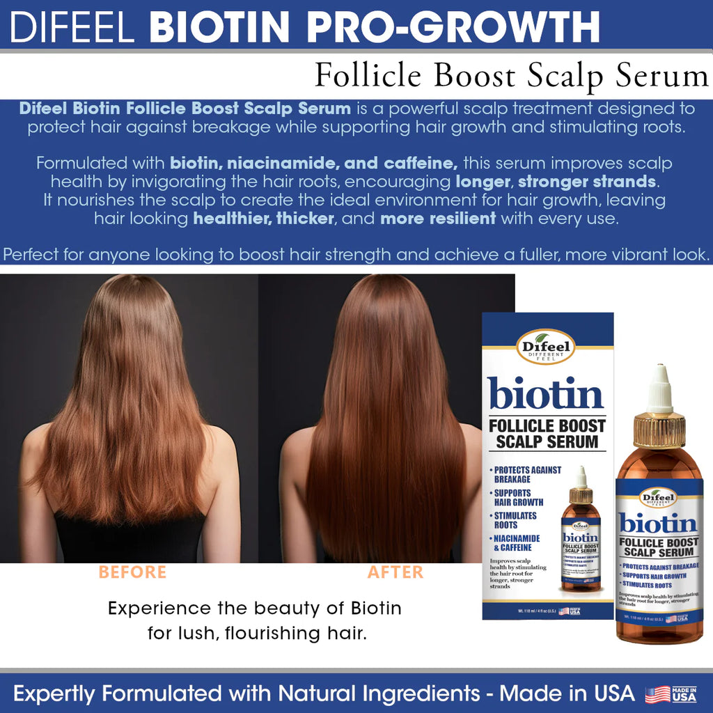 Difeel Biotin Follicle Boost Scalp Serum - 4 oz