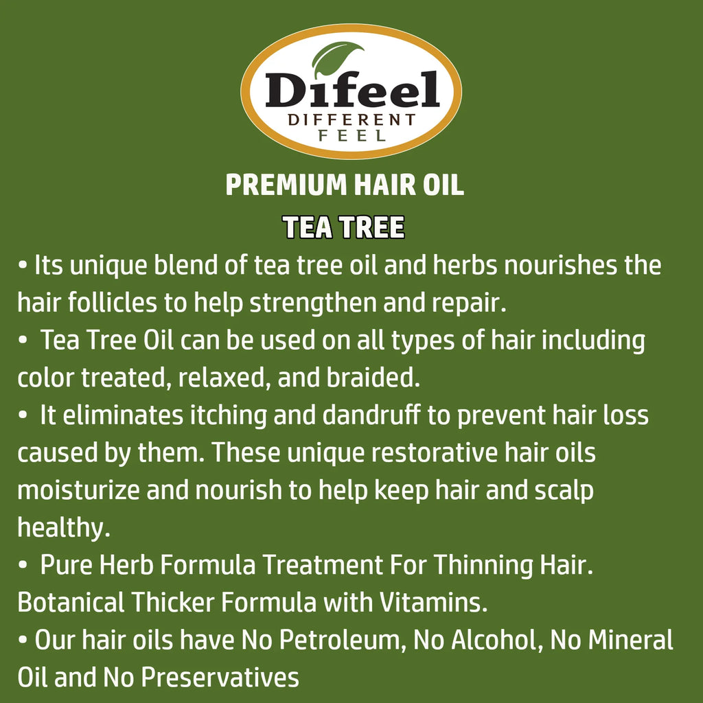 Difeel Tea Tree Premium Hair Oil - 7.1 oz