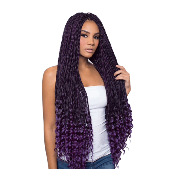 Urban Beauty Real Box Braid Pre-Made Loops Crochet Hair- 2X's Pack 30" inches