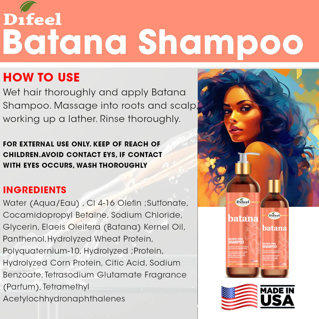 Difeel Batana Sulfate-Free Shampoo