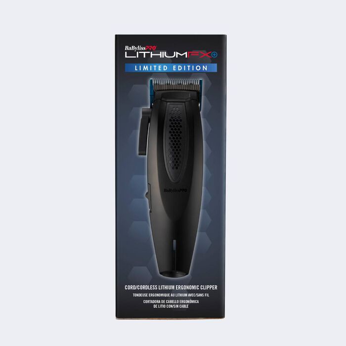 BaBylissPro® LithiumFX+ Matte Black Cord/Cordless Lithium Ergonomic Clipper