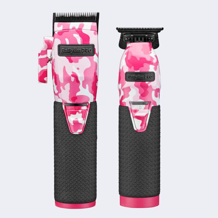 BaBylissPRO® LimitedFX Pink Camo Metal Lithium Clipper & Trimmer 