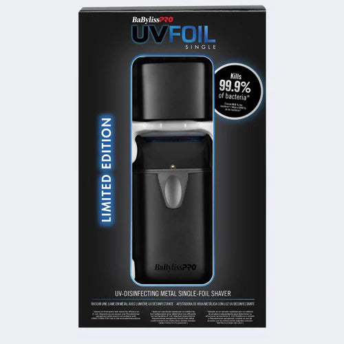 BaBylissPRO® Limited Edition UVFoil Cordless SINGLE Foil Shaver- Matte Black 