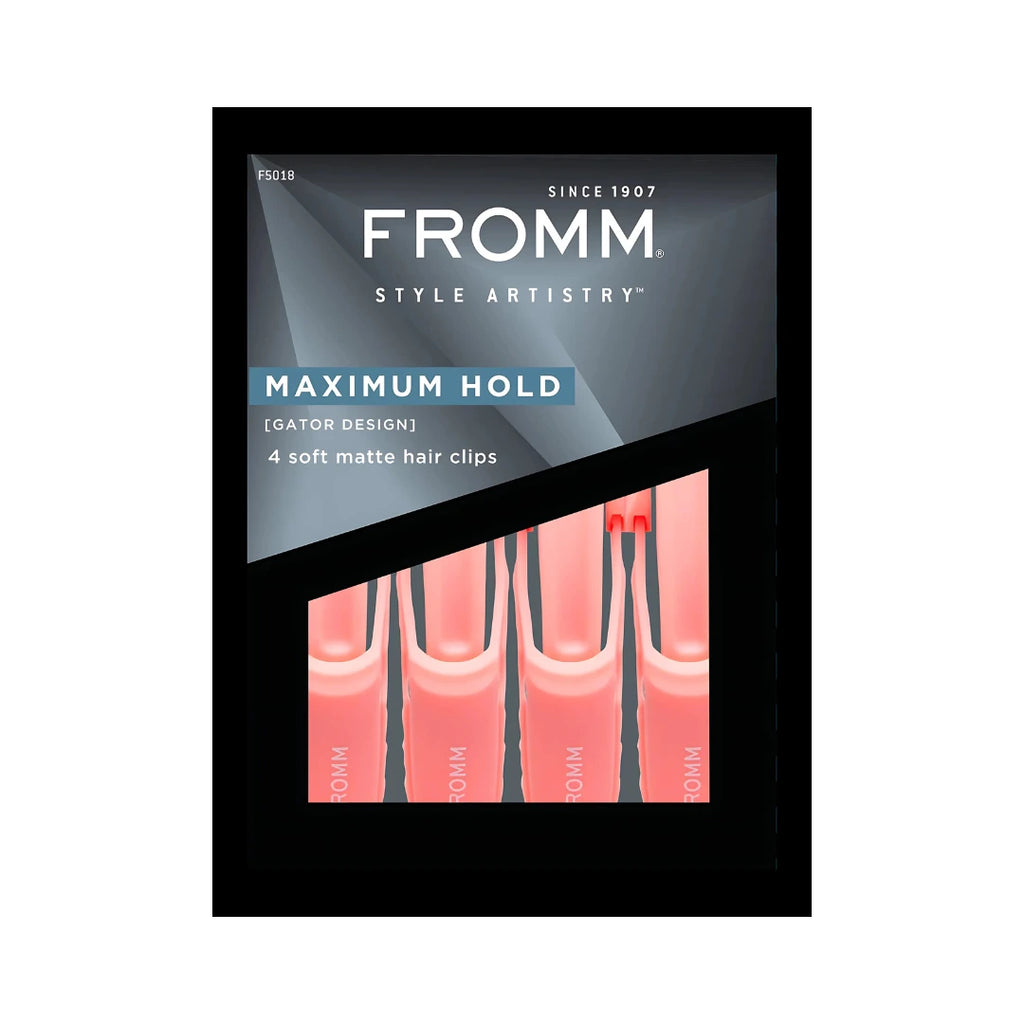 Fromm Soft Matte Gator Clips - 4 Pack - Pink