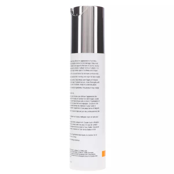 Skincare bottle with text on a white background