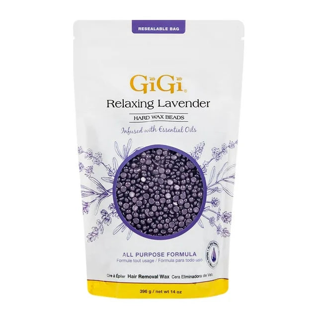 Gigi Hard Wax Beads - Infused with Relaxing Lavender & Essential Oils - 14 oz