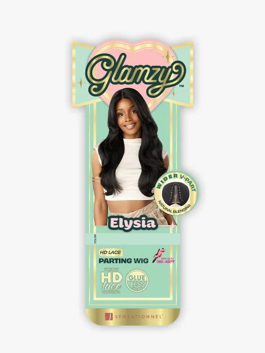 Sensationnel Glamzy Elysia HD Lace Crown V-Part Wig in packaging
