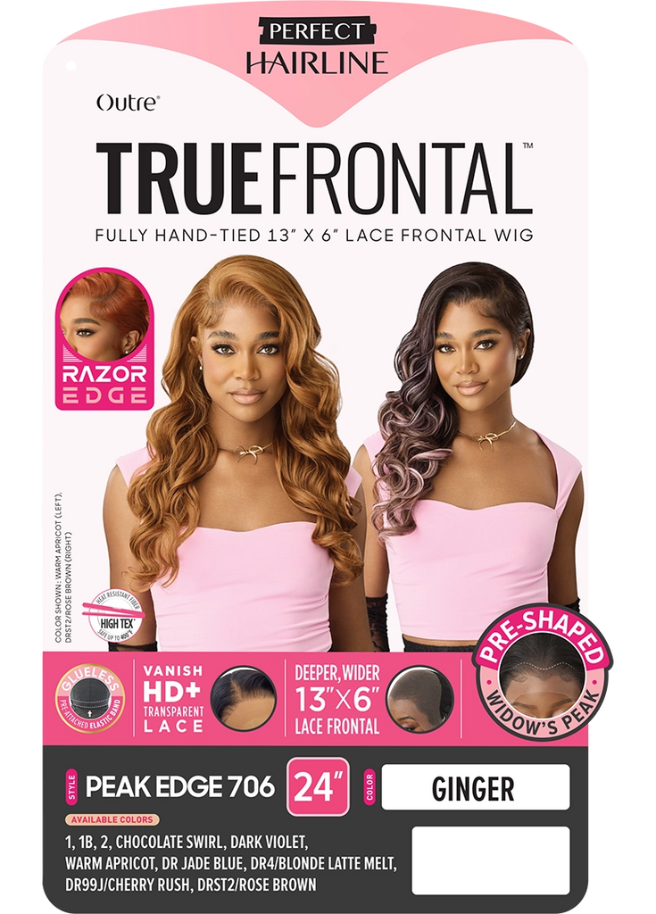 Outre Perfect Hairline True Frontal Fully Hand-Tied 13x6 Lace Frontal Wig