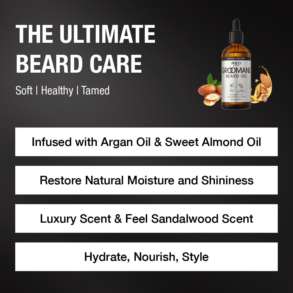 Argan, jojoba, and almond oils used in beard oil


