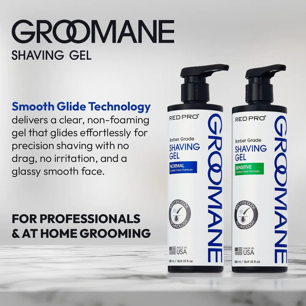 GROOMANE Barber Grade Shaving Gel – 16.9 oz bottle
