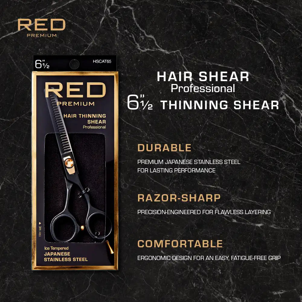 Red by Kiss Premium Artisan Professional Hair Thinning Shear - 6.5"