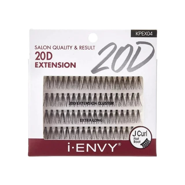 I-Envy Salon Quality 20D Extension Cluster Individual Lashes J Curl Flat Roots