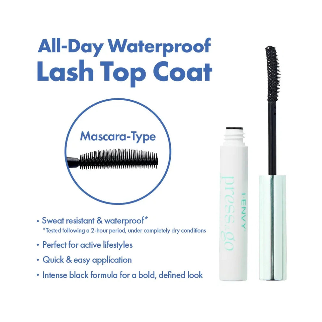 Close-up of brush applicator on i-Envy waterproof lash top coat