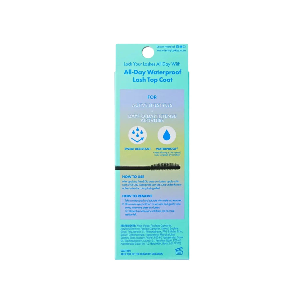 Packaging of i-Envy Press & Go Waterproof Lash Top Coat