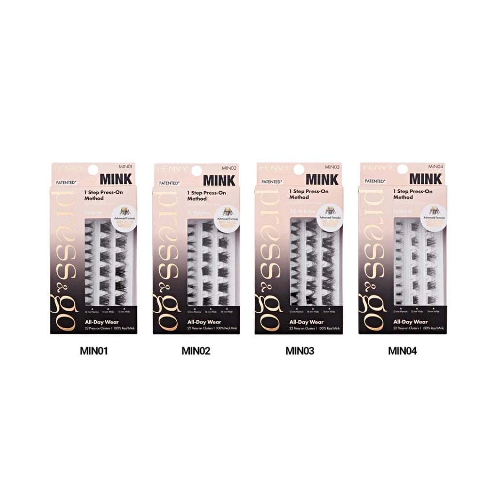 Different lash styles of i-Envy Press & Go no glue cluster lashes
