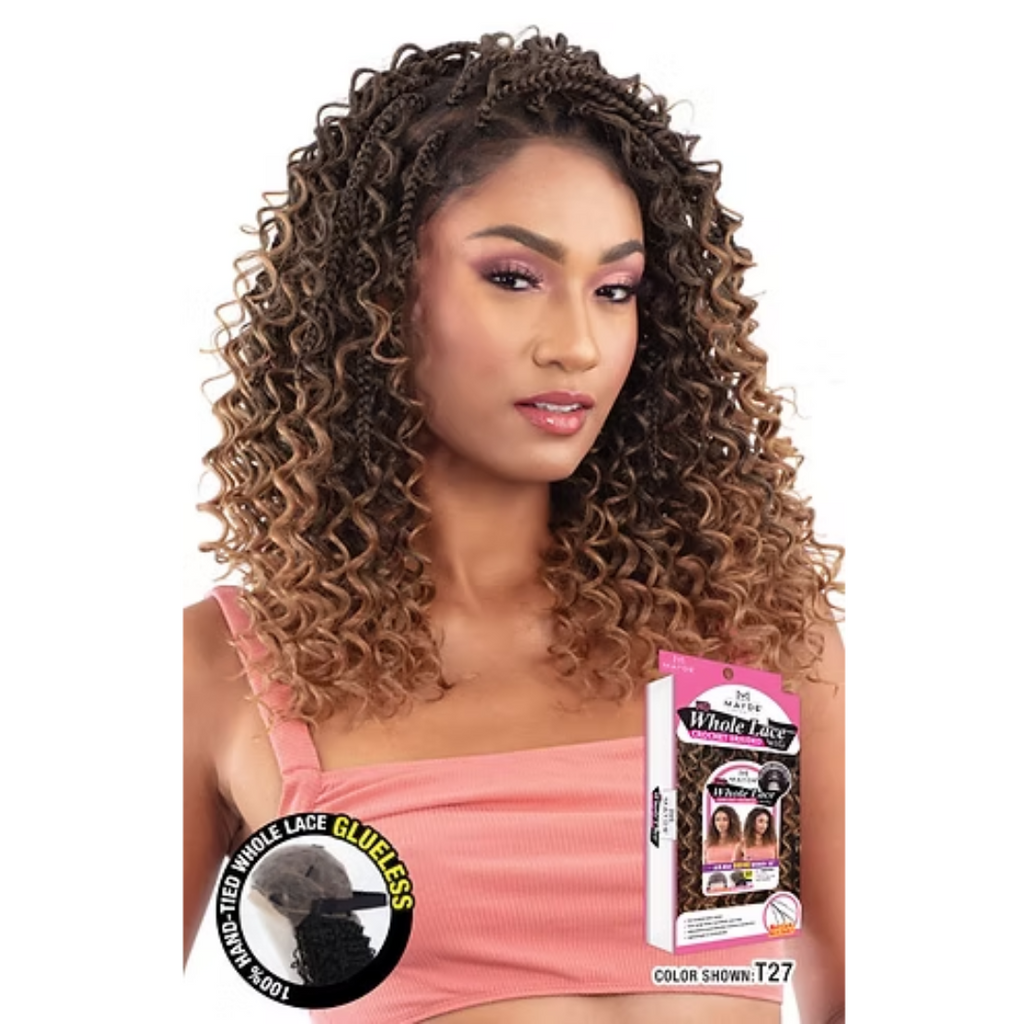 Mayde Beauty HD Whole Lace Crochet Braided Wig - Aruba Boho Braid 18"