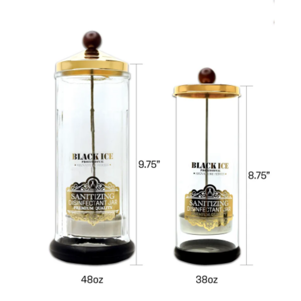 Black Ice Professional Sanitizing Disinfectant Glass Jar 