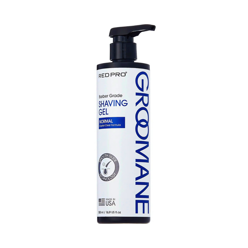 GROOMANE Barber Grade Shaving Gel 16.9 oz front bottle view
