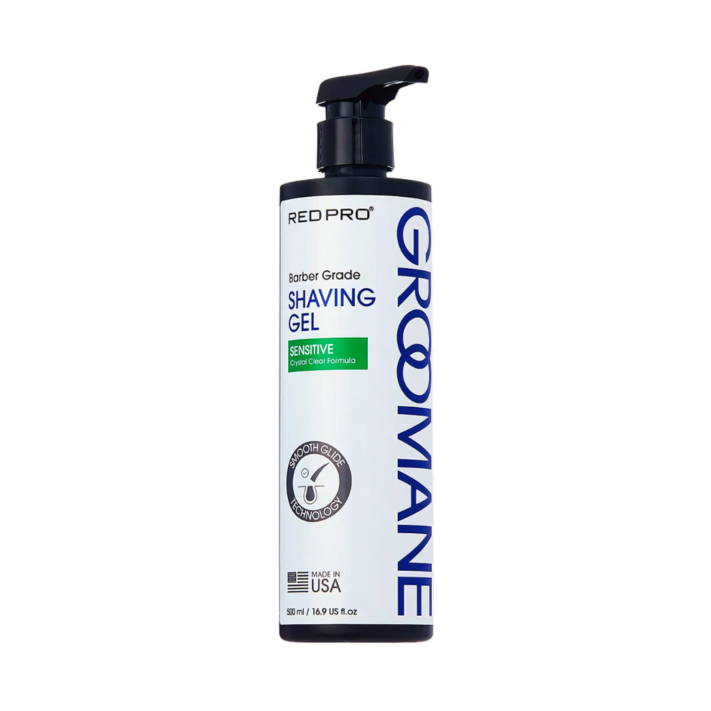GROOMANE Barber Grade Shaving Gel 16.9 oz front bottle view
